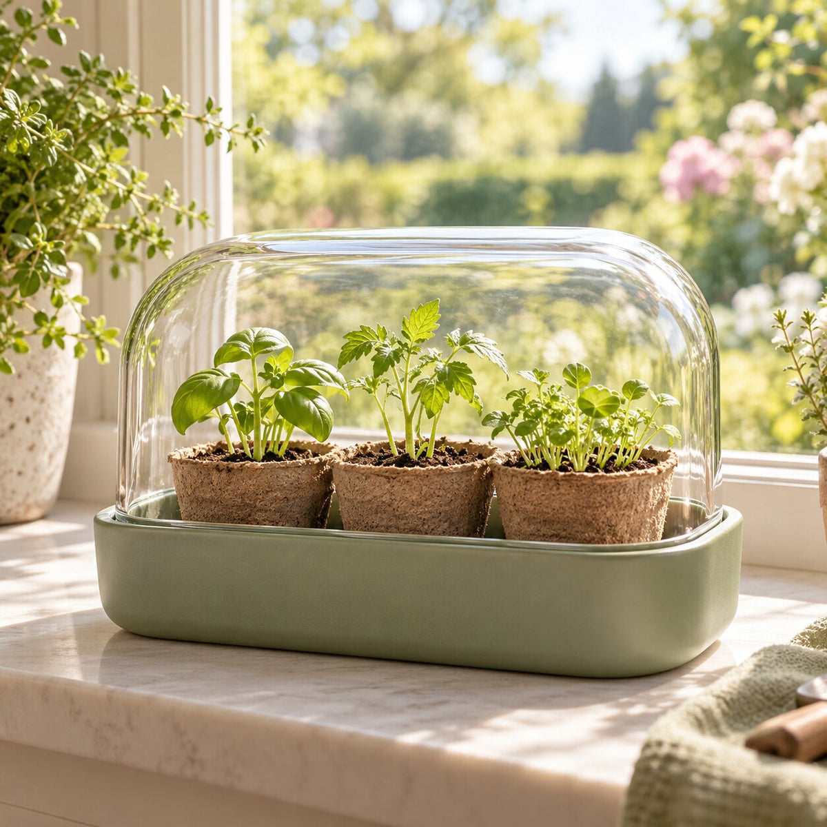 Glass-Dome Seed Starter — Lifestyle scene