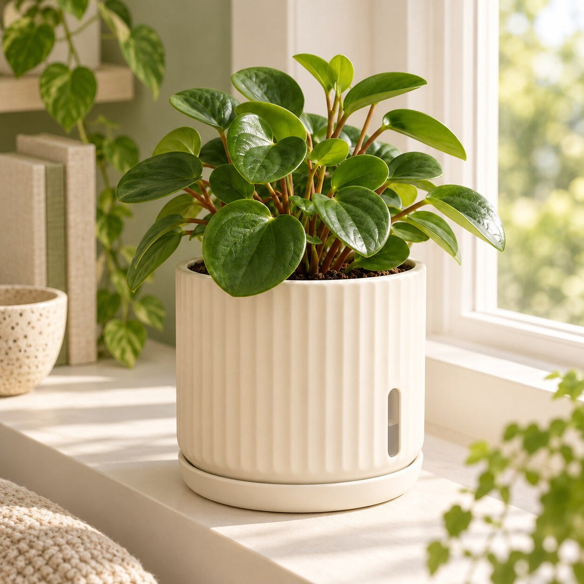 Ribbed Self-Watering Planter — Alternate product view